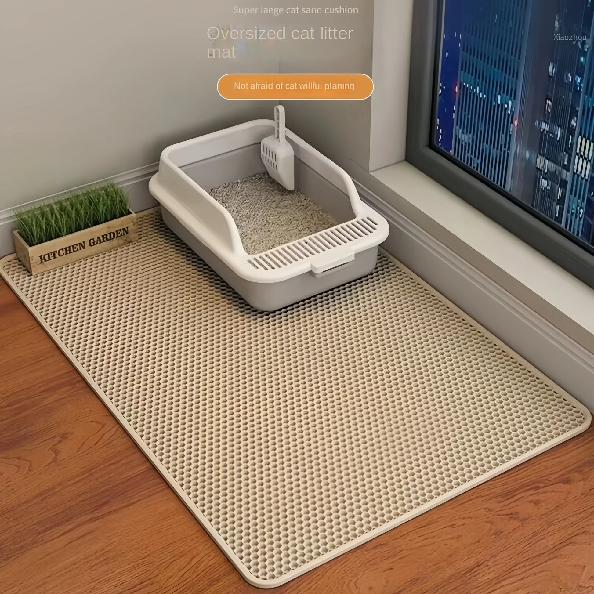 tapis piège litière pour chat